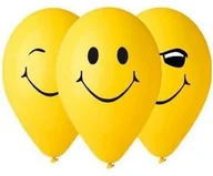 Balony i akcesoria - Gemar Balloons Balony 12" "3 Uśmiechy" GEMAR żółte 5 szt GS110/PS3Y - miniaturka - grafika 1