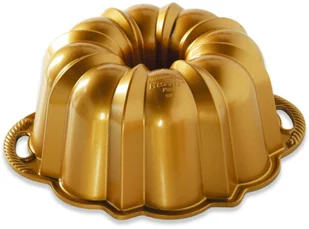 Nordic Ware forma do pieczenia forma do ciasta kaptur gugel kształt hupf Anniversary Bundt Pan złota odlew aluminiowy NW-50077 - Formy do ciast - miniaturka - grafika 2