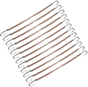 Pozostałe akcesoria fryzjerskie - Iza gumki do włosów z haczykami brązowe 12 sztuk R6/BR/12 - miniaturka - grafika 1