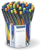 Długopisy - Staedtler 777 05 KP50 ołówek automatyczny Graphite wypełnione nadzieniem z chwytem B-kopalni wkład, średnica 0,5 MM, 3 kolorów, opakowanie 50 sztuk w kołczanie Niebieski/pomarańczowy/zielony 4007817777411 - miniaturka - grafika 1