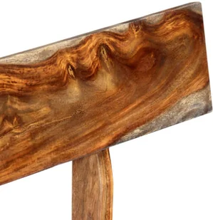 vidaXL Ławka, 160 cm, szara, lite drewno sheesham - Ławki do przedpokoju - miniaturka - grafika 4