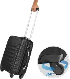 tectake Zestaw walizek ABS 4 częściowy - czarny 402024 - Walizki - miniaturka - grafika 4