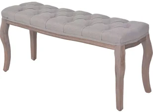 vidaXL Ławka do przedpokoju, drewno lite, 110x38x48 cm, jasnoszara vidaXL - Ławki do przedpokoju - miniaturka - grafika 2