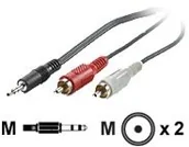 Kable - Rotronic ROLINE 3,5 MM (ST)/kabel cinch 5 m 7611990159031 - miniaturka - grafika 1