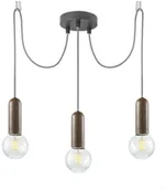 Lampy sufitowe - Leuchten Direkt 14776-48 - Żyrandol na lince TURN ME 3xE27/60W/230V - miniaturka - grafika 1