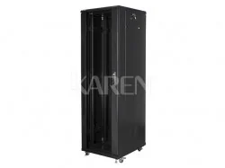Lanberg SZAFA STOJĄCA RACK 19" 42U 600X800 (DRZWI SZKLANE,CZARNA, FLAT PACK) SZALAESTO0011 [9838779] - Szafy rack - miniaturka - grafika 2