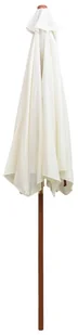 vidaXL Parasol ogrodowy, 270x270 cm, drewniany, kremowy vidaXL - Parasole ogrodowe - miniaturka - grafika 5
