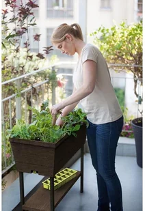 Keter Donica z systemem nawadniania Urban Bloomer, brązowa, 82x37,3x78 cm - Donice - miniaturka - grafika 4