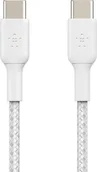 Kable komputerowe i do monitorów - Belkin Kabel USB Kabel Braided USB-C USB-C 1m biały-CAB004bt1MWH CAB004bt1MWH - miniaturka - grafika 1