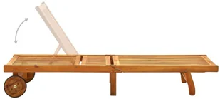 vidaXL Leżak lite drewno akacjowe 311871 - Leżaki ogrodowe - miniaturka - grafika 6
