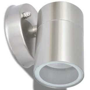 vidaXL Lampy ścienne zewnętrzne 2 szt., stal nierdzewna, dół - Lampy ścienne - miniaturka - grafika 4