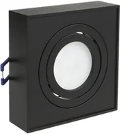 Oprawy, klosze i abażury - Maclean Punktowa oprawa sufitowa dla źródeł światła MR16/GU10 kolor czarny 94x94x32mm kwadratowa alu MCE464 B CEN-73227 - miniaturka - grafika 1