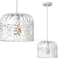Lampy sufitowe - Rabalux LAMPA wisząca ALESSANDRA 2161 ażurowa OPRAWA metalowy zwis vintage biały 2161 - miniaturka - grafika 1