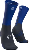 Skarpetki sportowe męskie - Compressport Skarpety kompresyjne do biegania MID COMPRESSION SOCKS czarno-niebieskie - miniaturka - grafika 1