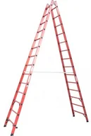 Rusztowania - Krause Drabina dwustronna z tworzywa sztucznego 2x14 szczebli 819765 - miniaturka - grafika 1
