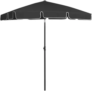 VidaXL Parasol plażowy, czarny, 180x120 cm 314725 VidaXL - Parasole ogrodowe - miniaturka - grafika 4