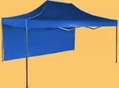 Pawilony ogrodowe - Namiot ekspresowy 3x4,5m  stalowy, Niebieski, 1 ściana boczna - miniaturka - grafika 1