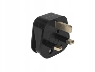 Maclean Wtyk UK na kabel czarny MCE193 - Złącza, przejściówki, adaptery - miniaturka - grafika 2