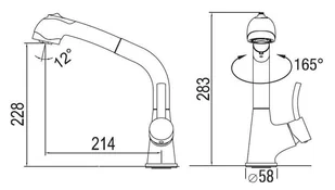 Blue Water Retra Mosiądz antyczny - Baterie kuchenne - miniaturka - grafika 4