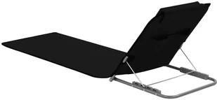 vidaXL Składane maty plażowe, 2 szt., tkanina, czarne - Leżaki ogrodowe - miniaturka - grafika 4