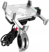 Uchwyty samochodowe do telefonów - Uchwyt na telefon do motocykla  z ładowaniem Qc - miniaturka - grafika 1