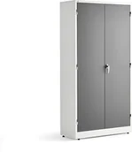 Szafy rack - AJ Produkty Szafa metalowa, 1900x1000x400 mm, ciemny szary, biały - miniaturka - grafika 1