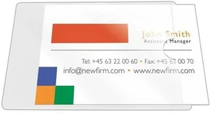 Q-Connect Kieszeń samoprzylepna na wizytówki, rozc. na kr. boku, 60x95mm, 10szt. KF27038 - Akcesoria do pakowania - miniaturka - grafika 2