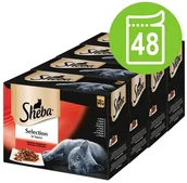Mokra karma dla kotów - Sheba Selection W Sosie, 48 X 85 G - Wołowina, Jagnięcina, Kurczak I Indyk - miniaturka - grafika 1