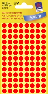 Avery Zweckform Etykiety czerwone neonowe kółka do zaznaczania 8mm Zweckform 3177 - Etykiety samoprzylepne i bloki etykiet - miniaturka - grafika 2