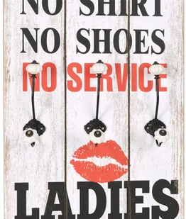 vidaXL Wieszak naścienny na okrycia wierzchnie, 120x40 cm, MEN LADIES - Wieszaki i stojaki - miniaturka - grafika 4