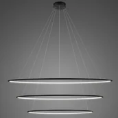 Lampy sufitowe - Altavola Design Lampa wisząca Ledowe Okręgi No.3 180 cm in 4k czarna LA075/P_180_in_4k_black - miniaturka - grafika 1