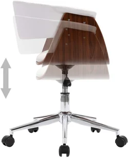 vidaXL Obrotowe krzesła stołowe, 6 szt., białe, sztuczna skóra 3054859 - Krzesła - miniaturka - grafika 14