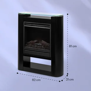 Klarstein Klarstein Studio 5 Arc kominek  elektryczny 1800 W płomienie LED grzejnik elektryczny/wentylator pilot FP6-Studio5ArcSmartB - Kominki elektryczne - miniaturka - grafika 11