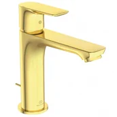 Baterie umywalkowe - Ideal Standard Connect Air Bateria umywalkowa z korkiem złoto szczotkowane połysk A7012A2 - miniaturka - grafika 1