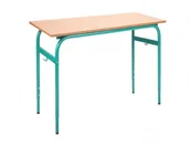 Meble do szkół i przedszkoli - Ławka, stół szkolny 2 osobowy z regulacją 2- 4, 4- 6 Bartek  1300x500 - miniaturka - grafika 1