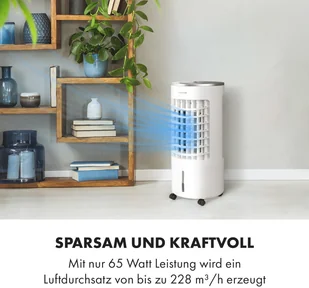 Klarstein Skypillar, chłodnica powietrza 3 w 1, wentylator, nawilżacz powietrza, zbiornik 5 l, pilot zdalnego sterowania, panel dotykowy HTR2-SkypillarB - Klimatory - miniaturka - grafika 3