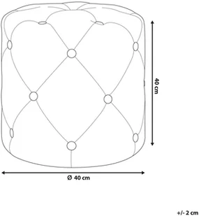 Beliani Puf welurowy 40 cm szary COROLLA - Taborety i hokery - miniaturka - grafika 7