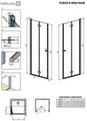Ścianki i drzwi prysznicowe - Radaway Fuenta New DWB 100 Drzwi wnękowe 100x200 cm wersja prawa profile chrom szkło przejrzyste z powłoką EasyClean 384077-01-01R - miniaturka - grafika 1