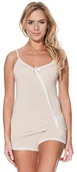 Piżamy damskie - Luisa Moretti Damska bambusowa piżama FELISA XL Beżowy LM_1123 - miniaturka - grafika 1