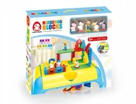 Klocki - Stolik Edukacyjny Klocki jeżyki 65 el Zwierzęta - miniaturka - grafika 1