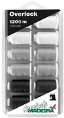 Akcesoria i części do maszyn do szycia - Madeira Zestaw nici do owerloków Madeira Aerolock 12 x 1200m MADEIRA 8092 - miniaturka - grafika 1