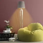 Lampy stojące - Lysne Stylowa lampa stojąca ze złotym wnętrzem VEGAS VELUR 14521V/3 - miniaturka - grafika 1