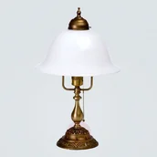 Lampy stojące - BERLINER MESSINGLAMP Berliner Messinglampen Dekorowana lampa stołowa Carolin z mosiądzu - miniaturka - grafika 1