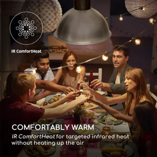 Blumfeldt Blumfeldt Heatbell Grzejnik promiennikowy 2000 W karbonowy element grzejny aluminium kolor srebrny HTR2-Heatbell - Ogrzewanie przenośne - miniaturka - grafika 3