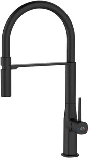 Laveo Bateria zlewozmywakowa z wylewką U czarna POLLA BAP B78D - Baterie kuchenne - miniaturka - grafika 3