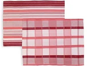 Ściereczki, gąbki, czyściki - Soleil d'ocre Soleil D 'ocre 712026 Paella zestaw 2 ścierki do naczyń Jacquard bawełna różowa 50 x 70 cm 712026 - miniaturka - grafika 1