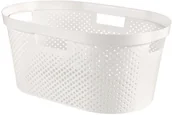 Kosze na bieliznę - Curver Kosz na pranie do magla Infinity 40L biały Recycled 245673 - miniaturka - grafika 1