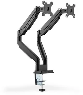 Digitus Ramię biurkowe podwójne z zaciskiem regulowane 2xLCD max. 32" max. 2x 9kg uchylno-obrotowe czarny DA-90395 - Uchwyty do monitorów - miniaturka - grafika 7