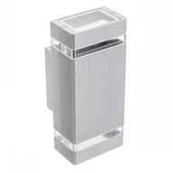 Lampy ogrodowe - GTV OPR.elewacyjna dwukierunkowa GU10 2x NESSA czarna IP54 - miniaturka - grafika 1