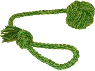 Zabawki dla psów - Happy Pet Zabawka dla psa Gryzak Piłka Sznur 47 cm. - miniaturka - grafika 1